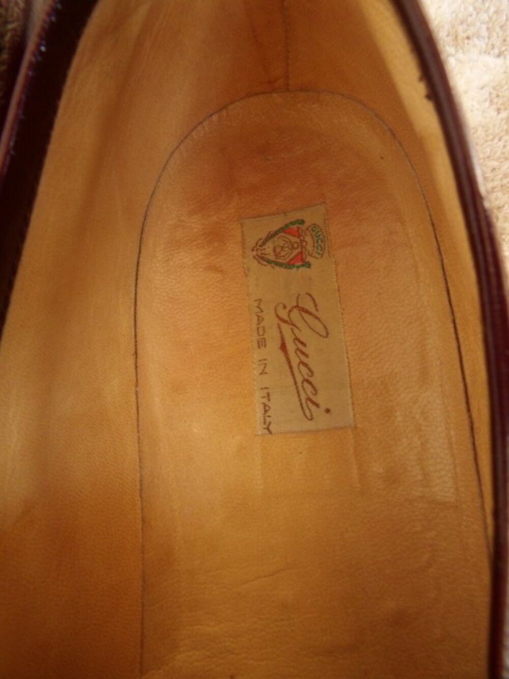 Vintage Gucci Mens Horsebit Loafers | Burgundy | Size UK 43 (US 10) - Picture 6 of 8